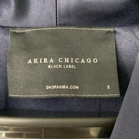 Dramatic navy satin coat - Picture 7 of 7